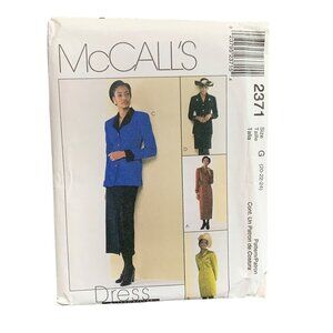 McCalls 2371 Dress Jacket Sewing Pattern Sz 8-10-12-14